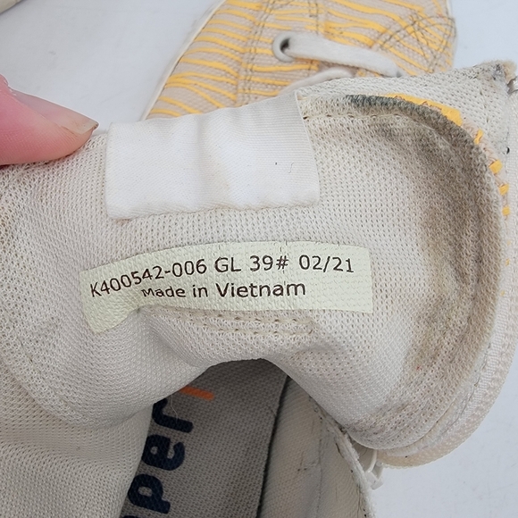 Camper Zebra Pattern High Top Size 39 US 9 Yellow White Indie Festival Sneakers - Picture 7 of 14